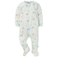 Gerber Baby Unisex 2-Pack 2-Way Zip Textured Sleep 'N Play, French Breakfast, 0-3 Months