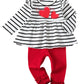 Baby Girl Valentines Day Outfits Long Sleeve Love Heart Shirt Red Pants Set Baby Valentines Gifts 9-12 Months Girl Clothes