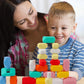 D-FantiX 39 PCS Silicone Sorting Stacking Rocks Stones, Sensory Learning Montessori Toys for 3 4 5 6 Year Old Kids, Educational