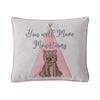 Levtex Baby - Malia Decoaritve Pillow - Bear - Cream, Pink, Grey And Taupe - Nursery Accessories - Size: 10 X 12In.