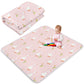 Funtery 43 x 43 Inch Baby Playmat Portable Crawling Washable Foldable Tummy Time Non Slip Baby Floor Large Playpen Mat for Infan