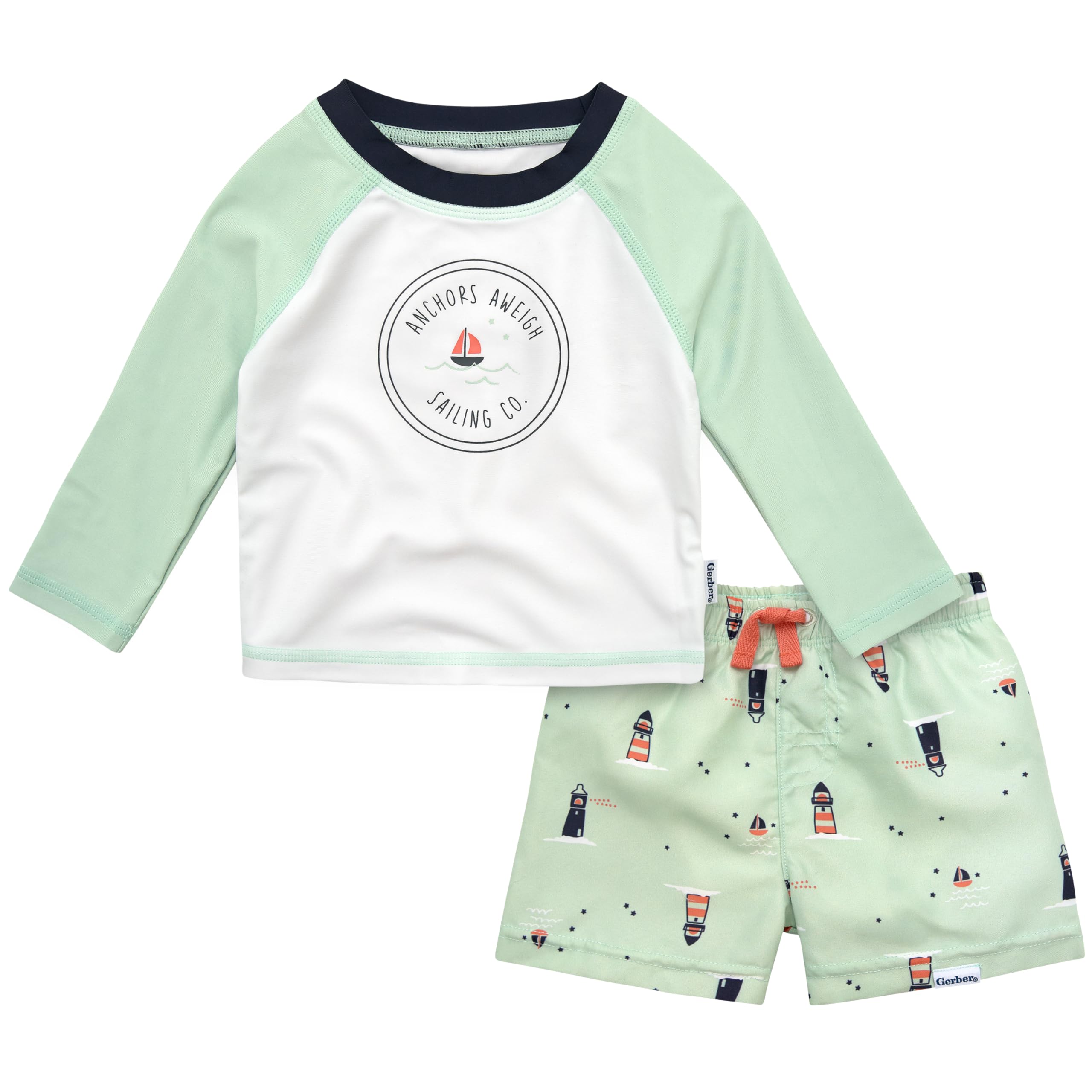 Gerber Baby Boy'S Toddler Long Sleeved Rashguard Swim Bathing Suit Set – Cutebab WBBAPB0CLT9ZWZD