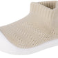 Baby Socks Boys Girls Breathable Walking Shoes Toddler Slippers Infant Shoes Toddle Sneaker With Soft Rubber Sole,Khaki-2