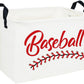 DDBASKET Rectangular Baseball Baskets Easter Gift Basket Empty Kids Storage Bins Baby Boy Basket Kids Baseball Toy Storage Bin O
