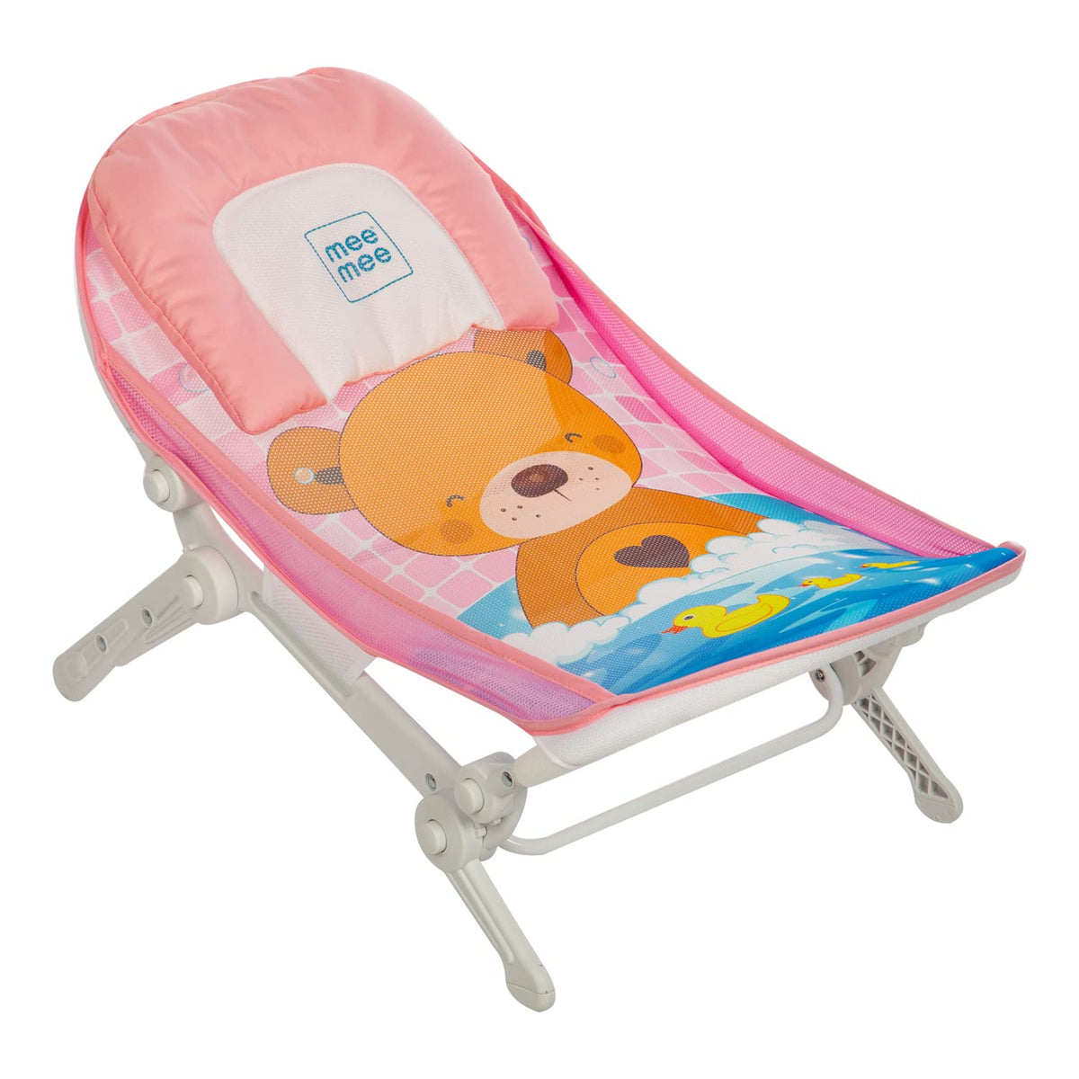 Mee Mee Baby Bath Seat for Newborns and Infants 012 Months | Foldable | 3 Position Adjustable Chair | New Born Baby Bath Chair 