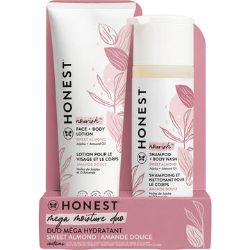 The Honest Company 2-In-1 Cleansing Shampoo + Body Wash And Face Lotion Bundle  Gentle For Baby  Naturally Derived  Sweet Almond