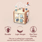 Speedy Monkey 5-in-1 Activity Cube, Educational Wooden Toy with Bead Maze, Shape Sorter, Gears, Puzzle & More, Develops Social,