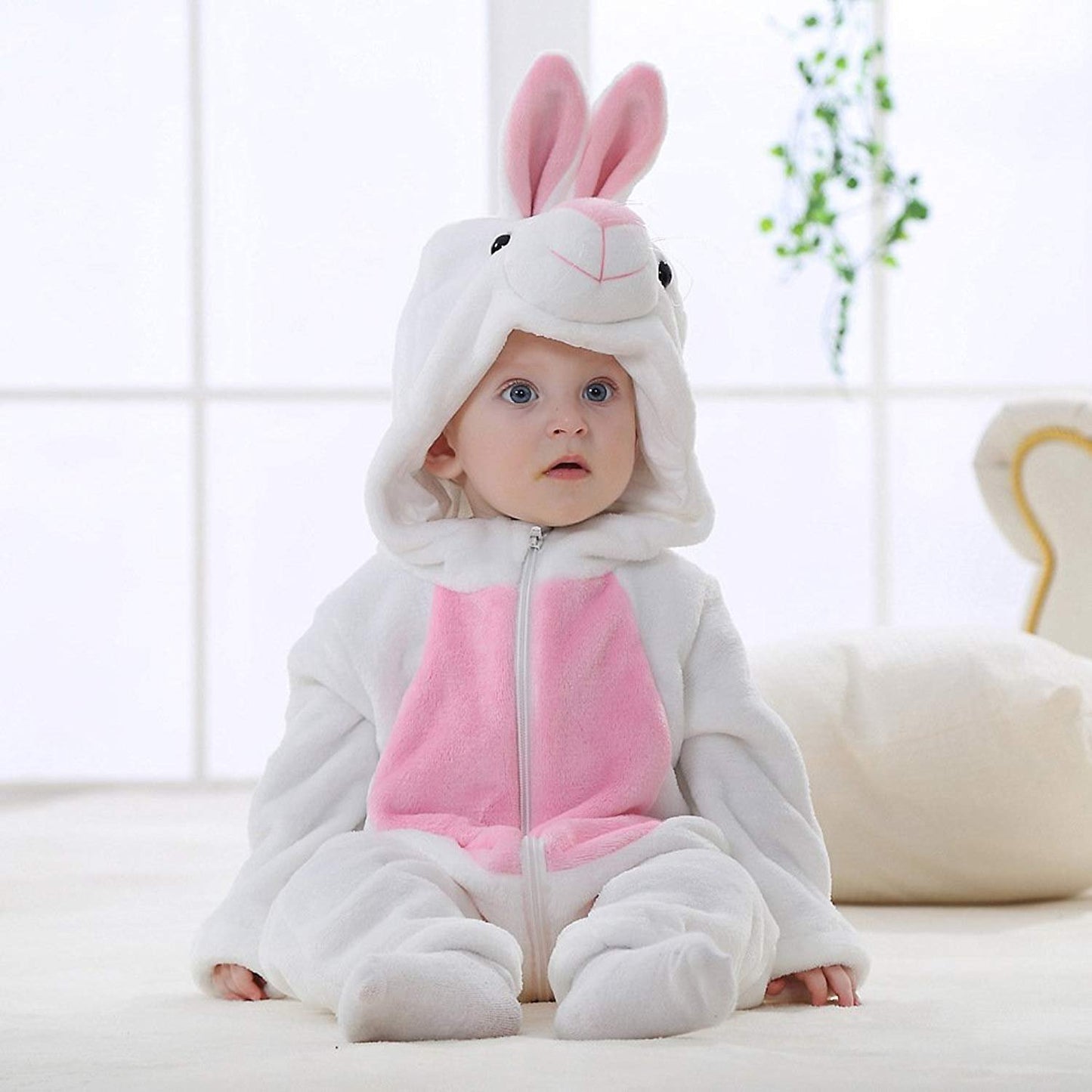 Qzerplay Unisex Unisex Baby Halloween Costumes Cartoon Outfit Homewear (110(For Ages 24-30Months), Bunny)