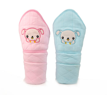 Uber World Newborn Baby Blanket Combo withhood/Infant AC Blanket/Baby Wrapper/Cotton Baby Blanket for 09 Months (75x75cm) Pack 
