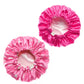 YANIBEST Baby Satin Bonnet Sleep Cap - Double Layer Reversible Adjustable Silky Satin Cap for Infant Toddler(6-36 Months,Pink & 