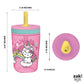 Zak Designs 15Oz Hello Kitty Kelso Tumbler Set, Bpa-Free Leak-Proof Screw-On Lid With Straw Made Of Durable Plastic And Silicone