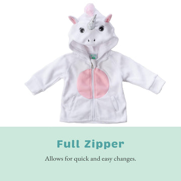 Kids Fleece Sweatshirt Jacket - Baby Boy & Girl Sweater Outerwear Coat Toddler Full Zip Hoodie For Children