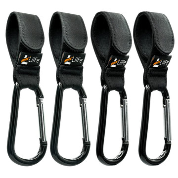 4 Pcs Stroller Hooks For Hanging Bags - Multi-Purpose Convenient Stroller Clips For Diaper Bag, Purse Hanging On Buggy Or Pram-