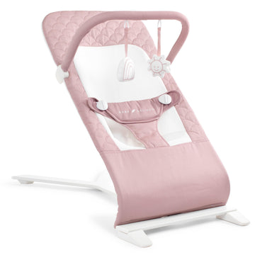 Baby Delight Alpine Deluxe Portable Baby Bouncer | Infant | 0-6 Months | 100% GOTS Certified Organic Cotton Fabric | Organic Ros