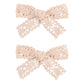 lace Hollow Hair handmade bows for Toddler Girls,Baby Hair Clips.Headdress Hair Accessories.(FJ39) (Beige)