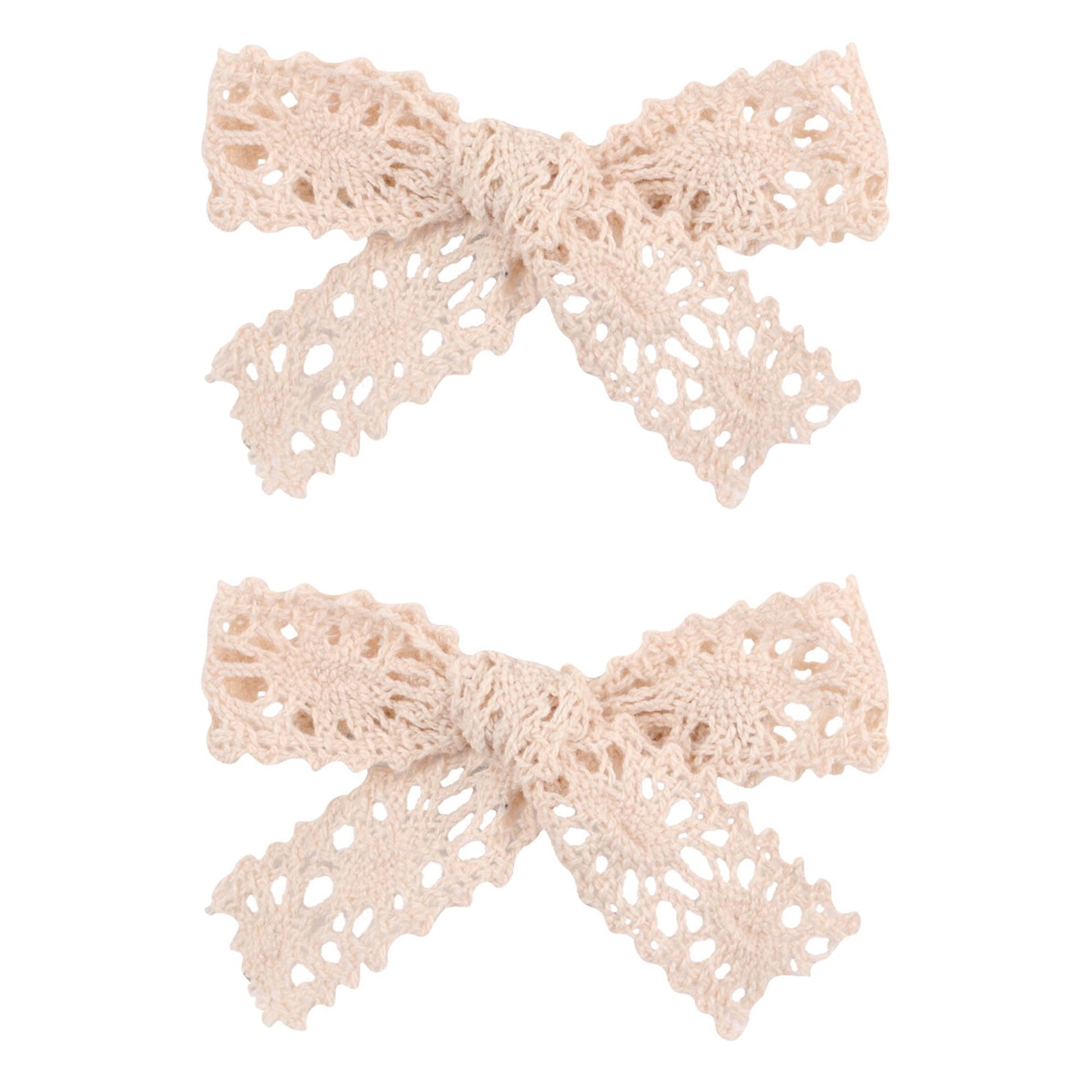 lace Hollow Hair handmade bows for Toddler Girls,Baby Hair Clips.Headdress Hair Accessories.(FJ39) (Beige)