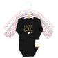 Hudson Baby Unisex Baby Cotton Long-Sleeve Bodysuits, Girl Daddy, 12-18 Months