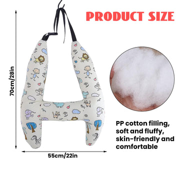 Car Pillow For Kids, H-Shape Car Seat Pillow For Kids, Portable Kids Travel Pillow, Adjustable Kids Neck Pillows For Long Trips
