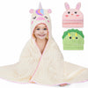 FIOBEE Toddler Hooded Bath Towel Baby Towels 55 x 28 Inch Large Soft Absorbent Kids Hooded Towels for 15 Years Baby Girls Boys 