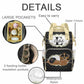 M Yescustom Personalized Baby Diaper Bags For Women Men, Custom Brown Prince Backpack Customized Nappy Mommy Bag Backpack For So