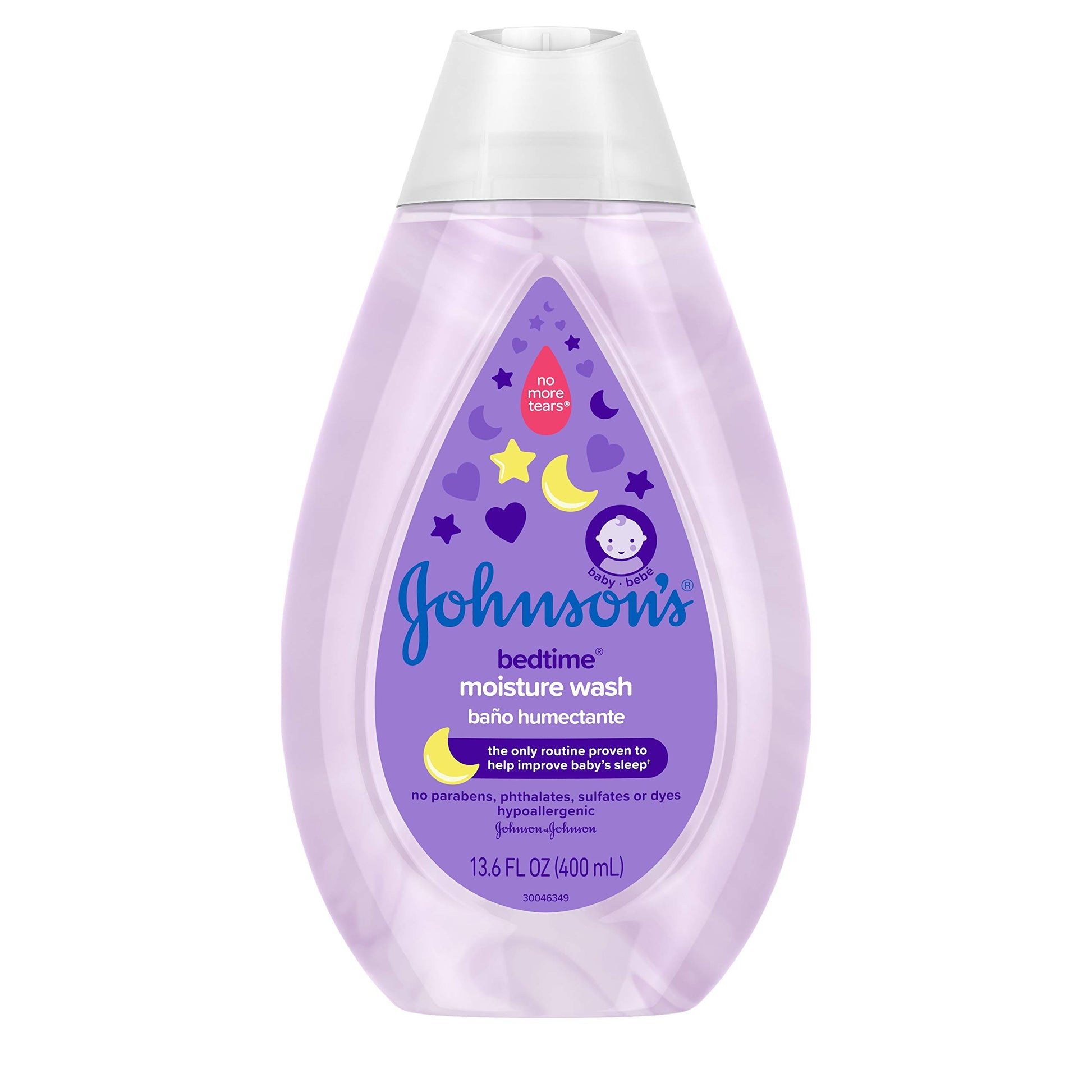 Johnson S Baby Bedtime Baby Moisture Body Wash With Coconut Oil, Washes Away 99.9% Of Germs, Tear-Free Night Time Bath Wash, Hyp
