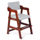 Ezebaby Wooden High Chair For Toddlers To Teens, Adjustable Kids Study Chair With Steps, Kids Dining Chair With Removable Cushio