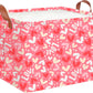 CLOCOR Rectangular Valentines Day Basket,Pink Heart Print Gift Basket,Collapsible Fabric Storage Container(Full Love)