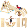 Yoleo Pikler Triangle Set, Foldable 7-In-1 Montessori Climbing Set Fun Baby Pickler-3 Piece Climbing Jungle Gym And Indoor Playg
