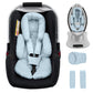 Kaseeous Infant Insert Compatible with Mamaroo Swing & Graco Swing, Thickened Baby Car Seat Head Support with Shoulder Covers, B