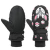 American Trends Kids Snow Mittens For Toddler Winter Gloves Waterproof Ski Kid Boy Mitten Fleece Glove Black Fox M(Fits 5-10 Yea