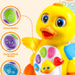 JOYIN Baby Toys Duck, Infant Musical Toys 18+ Months, Tummy Time Toys with Music & Lights, Light Up Learning Toys, Dancing Crawl