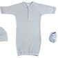 Preemie Gown, Cap, Mittens And Booties - 4 Pc Set