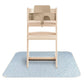 Mushie Baby Splat Mat 42.5X42.5 Inch (Blue Check) | Water Resistant For Under High Chair And Infant Play
