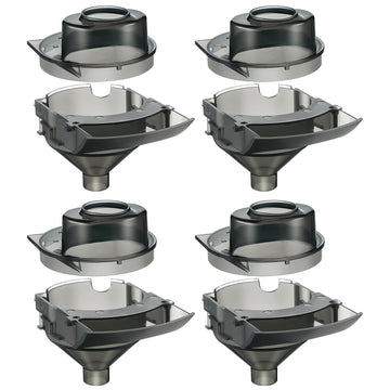 Dunkive 4 Sets Baby Formula Dispenser Replacement Funnel Compatible with Baby Brezza Replacement Parts Funnel and Cover, Grey
