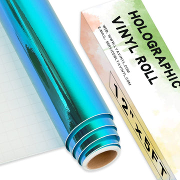 5Ft Holographic Vinyl Roll For Cricut - 12Ax5Ft(60 Inch) 010 Holographic Permanent Vinyl For Cricut Bundle, Holographic Vinyl Ro