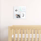 Tiny Ideas Baby Prints Collage Keepsake Frame With Included Ink Pad, Love You To The Moon And Back, Mint/White/Black, 4' X 6'