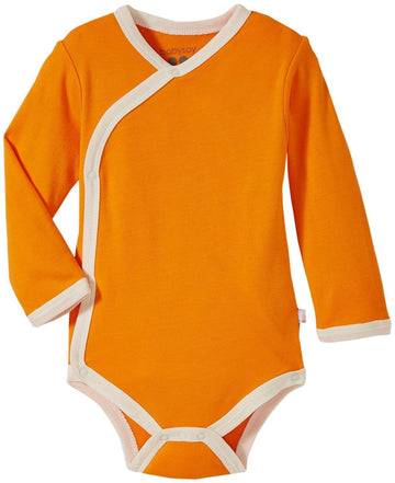 Babysoy Baby Eco Essential Kimono Bodysuit, Tangerine, 18-24 Months