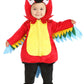 Infant Squawking Baby Parrot Halloween Costume | Soft Plush Jumpsuit and Booties for a Colorful and Adorable Look 0/3 Months