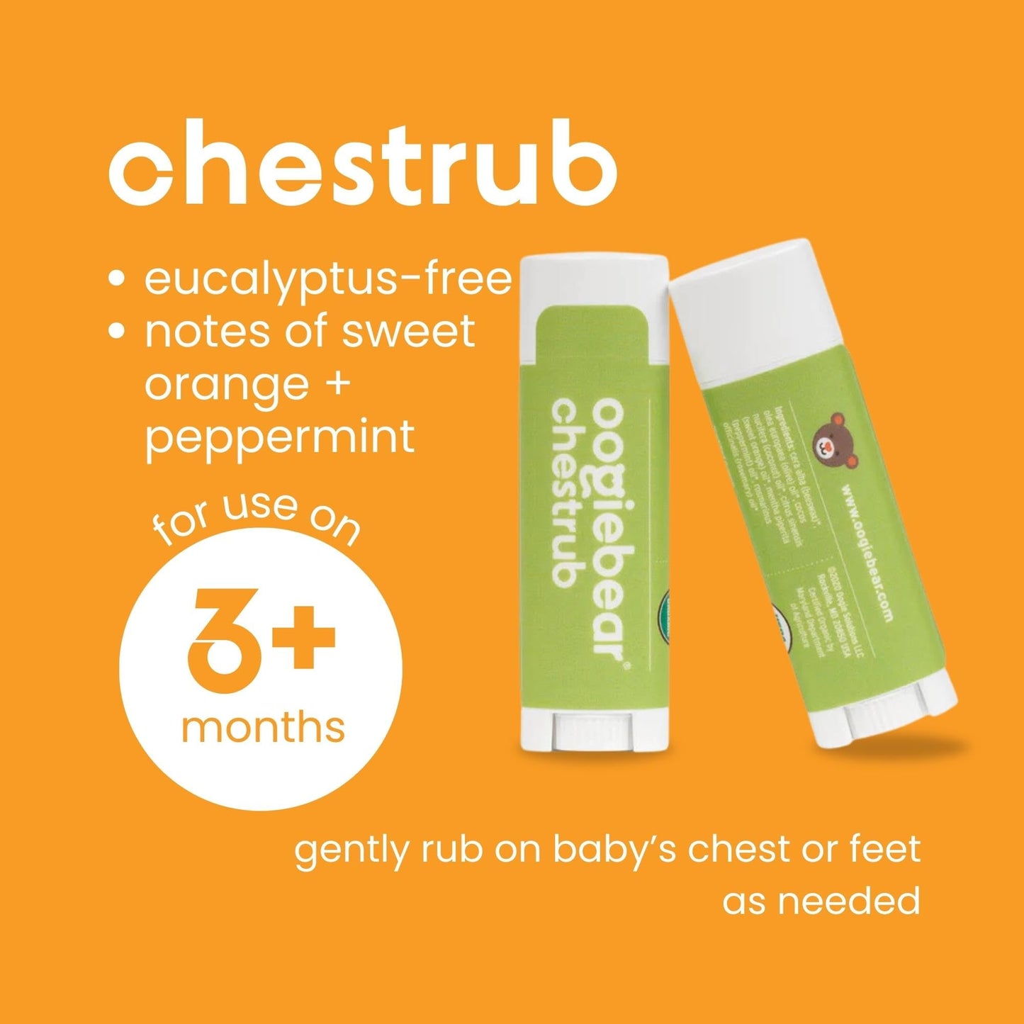 Oogiebear Organic Nourishing Body Balm To Relief Dry Itchy Skin - Multipurpose & Sickness, Congestion, Relief Chest Rub, On-The-