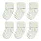 Vwu Baby Toddler Kids Ankle Crew Socks With Grips Unisex Warm Thick Cotton Winter Socks 0-3 Months, White