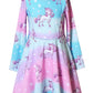 Unicorn Dresses Girls Long Sleeve Swing Winter Outfit Halloween Costume 10 11
