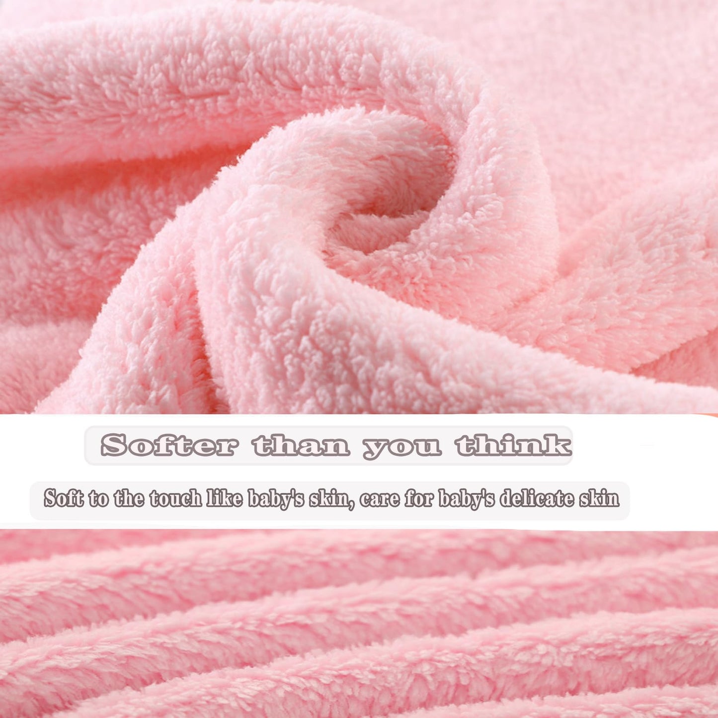 Ifarymes Toddler Bath Towel Baby Towels With Hood 27.5'X55' Ultra Absorbent Soft Bathrobe Blanket Kids Shower Towel For Girls