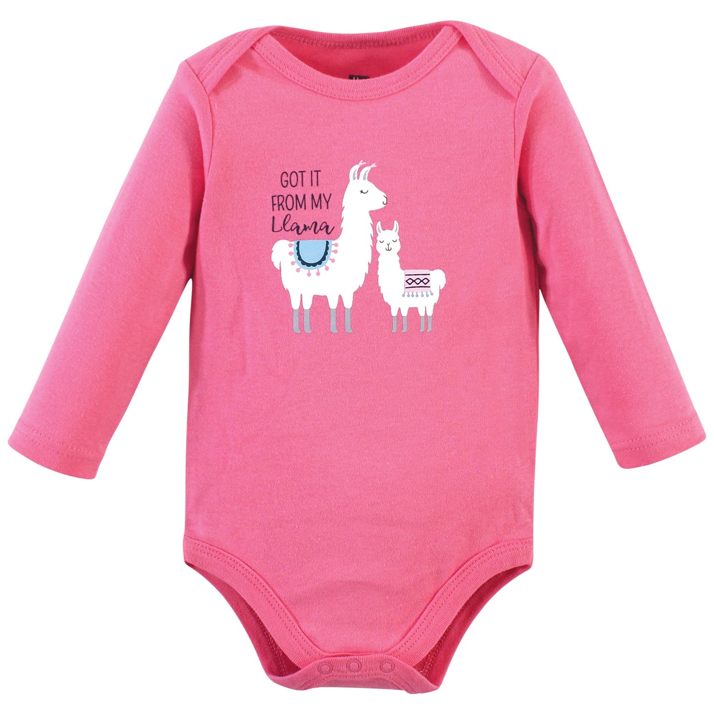 Hudson Baby Unisex Baby Cotton Long-Sleeve Bodysuits, Little Llama, 6-9 Months