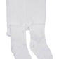 Bear Mum Baby Girls' Seamless Organic Cotton Tights White 0-6Month
