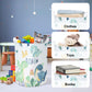 Clastyle 45L Cartoon Green Dinosaur Laundry Basket With Handle Round Bedroom Bathroon Toys Clothes Storage Basket For Nursery
