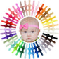 Willingtee Baby Girls Headbands Tiny Bows 2.75 ' Grosgrain Ribbon Hair Bow Hair Band Hair Accessories For Baby Girls Infants To