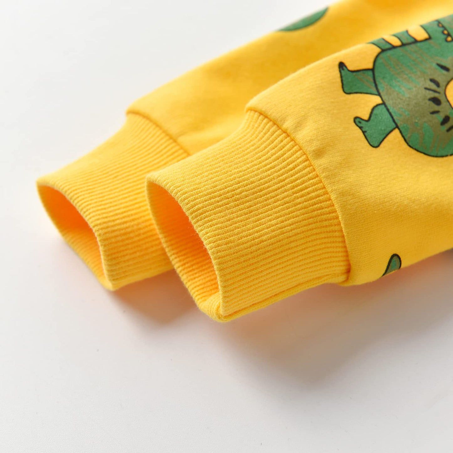 Infant Baby Boy Clothes Dinosaur Print Hoodie Tops + Pants Sweatsuit Outfits (18-24 Months) Yellow