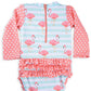 Long Sleeve Rash Guard One Piece Swim Suit For Girls | Baby Toddler Girl Swim Suit With Uv40 Sun Protection (2T, Flamingos)