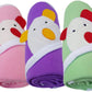 BRANDONN Newborn Original 3PCS.. Big Size (36 X 27) Cute Baby Blankets for Babies (Pink, Purple, CGreen; Pack of 3)