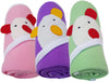 BRANDONN Newborn Original 3PCS.. Big Size (36 X 27) Cute Baby Blankets for Babies (Pink, Purple, CGreen; Pack of 3)